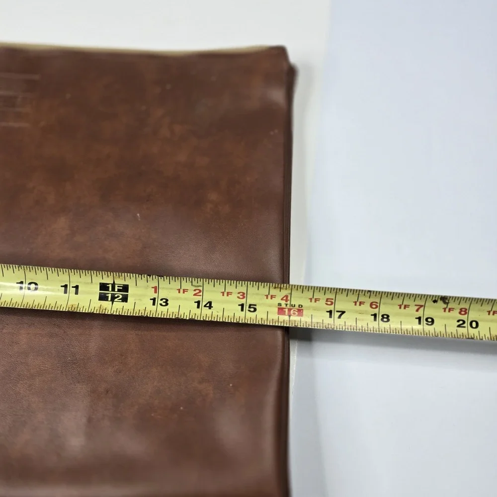 2 Vintage AMWAY Document Folio Zipper Case Portfolio in‎ Brown Faux leather